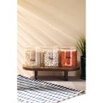 Perotti Fraser 500 ml 3'lü Borosilikat Cam Kavanoz 10x10 cm