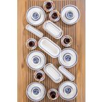 Perotti French 37 Parça Altın Yaldızlı Kahvaltılık Seti Çay Seti 6 Kişilik Stackable Kahvaltı Çay Takımı