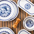 Perotti French Vintage 14 Parça Seramik 6 Kişilik Kahvaltı Takımı Mavi