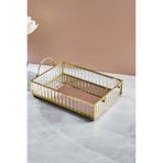 Perotti Gio Cam Aynalı Sunumluk Tepsi-20 cm x 14 cm x 5,5 cm x 3 cm Çap