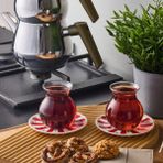 Perotti Mercan 6'lı Borosilikat 200 ml Çay Bardağı - Şeffaf