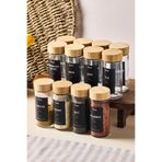 Perotti Raul Bamboo 12'li Ahşap Kapak Baharatlık Seti 120ml + 30 Etiket 16776