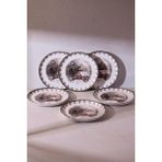 Perotti Vintage Friendly Village 6 Kişilik Pasta Takımı 21 cm - 21 x 21 cm
