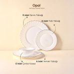 Perotti Waves Opal 24 Parça 6 Kişilik Yaldızlı Yemek Takımı Seti