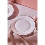 Perotti Waves Opal Yaldızlı Pasta Tabağı 19 cm - Beyaz