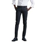 Perpant Armürlü Slimfit Kışlık Kumaş Pantolon LACİVERT 40