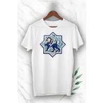 perseusshopping Unisex Beyaz Anadolu Selçuklu Aslan Başlı İnsan Figürü Baskılı T-shirt GNC 123