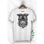 perseusshopping Unisex Beyaz Mitoloji Gladyatör Miğfer Baskılı Tişört GNC 111