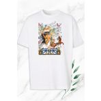 perseusshopping Unisex Beyaz Oversize Antik Mısır Egypt Baskılı Tişört OVR 139