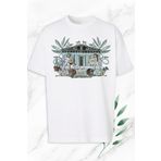 perseusshopping Unisex Beyaz Oversize Mitoloji Antik Kent Baskılı Tişört OVR 134