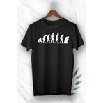 perseusshopping Unısex Siyah Evolution Evrim Baskılı Tişört GNC 157