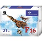 Pershang Ahşap Puzzle PERS.2019012 2019012 F-16 3D 21 Parça Puzzle