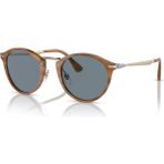 PERSOL 3166-S 960/56 51 Erkek/Kadın TURUNCU Yuvarlak Çerçeve Güneş Gözlüğü - Kahverengi