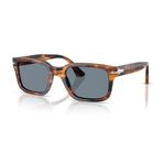 Persol PO 3272S 123556 55 Unisex Dikdörtgen Kırçıllı Kahverengi Kemik Güneş Gözlüğü