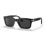 Persol PO 3272S 9548 55 Unisex Polarize Dikdörtgen Siyah Kemik Güneş Gözlüğü