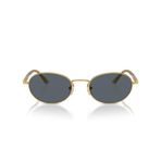 Persol Po1018s Ida Oval Güneş Gözlüğü, Altın/Mavi, 52 mm