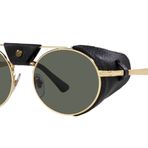Persol PO2496SZ Yuvarlak Güneş Gözlüğü, Altın/Yeşil Polarize, 52 mm