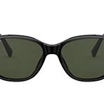 Persol PO3244S Kare Güneş Gözlüğü, Siyah/Yeşil