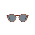 Persol PO3285S Yuvarlak Güneş Gözlüğü, Terra Di Siena/Açık Mavi, 52 mm