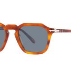 Persol PO3292S Kare Güneş Gözlüğü, Terra Di Siena/Açık Mavi, 50 mm