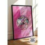 Persona Istanbul Artificial Collection "Pink Groovy" - Retro Disko Topu Posteri (Çerçevesiz)