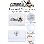 Personel Şeffaf Yaka Kartı İğneli ve Mandallı 10 Adet Pvc Yaka Kartlığı Kimlik Korumalı Büro Ofis Okul