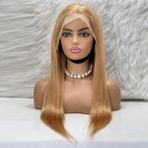 Peruk Market Düz Front Lace Gerçek Tül Peruk - Altın Karamel - 70-75CM - Renkli