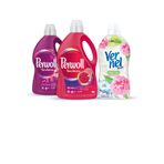 Perwoll Sıvı Çamaşır Deterjanı (95 Yıkama) 3L Renkli + 2,7L Çiçek Cazibesi +Vernel 1440ml Şakayık