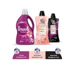 Perwoll Sıvı Çamaşır Deterjanı Çiçek Cazibesi 2,7L + Vernel Max Yumuşatcı Supreme 1200Ml Romance + Elegance