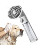 Pet Banyo Fırçası - Banyo için Bakım Köpek Temizleyici - Silikon Tarak, Nazik Masaj Uzun Saplı Dökülme Aleti, Duş Yıkama için Saç Temizleme Malzemeleri