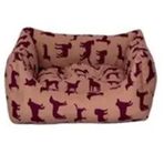 Pet Comfort 40x50 cm Uniform Bej-Bordo Kedi ve Köpek Yatağı