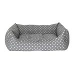 Pet Comfort 50x60 cm Uniform Gri Puantiyeli Kedi ve Köpek Yatağı