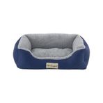 Pet Comfort Bravo Duo Mirinda Gri Mavi 55x45 cm Small Peluş Kedi ve Köpek Yatağı