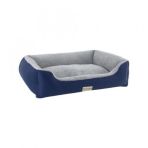 Pet Comfort Bravo Duo Mirinda Gri Mavi 90x70 cm Large Peluş Kedi ve Köpek Yatağı