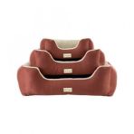 Pet Comfort Echo Mirinda Tarçın Ecru Peluş 80x65 cm Köpek Yatağı