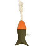 Pet Comfort Ipli Balık Su Geçirmez Kedi Oyuncağı Haki-Turuncu Ø6cm, 24CM Gnzrz