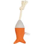 Pet Comfort Ipli Balık Su Geçirmez Kedi Oyuncağı Turuncu-A.gri Ø6cm, 24CM Lzwdr