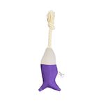 Pet Comfort İpli Balık Su Geçirmez Mor Açık Gri 6x24 cm Kedi Oyuncağı