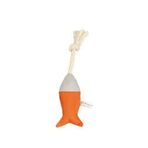 Pet Comfort İpli Balık Su Geçirmez Turuncu Açık Gri 6x24 cm Kedi Oyuncağı