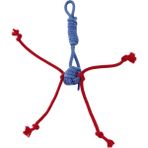 Pet Comfort Ipli Kedi Oyuncağı, 100% Pamuk, Gri-Kırmızı 25CM Nrmsa