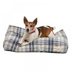 Pet Comfort Lima Mavi Kareli S 70x40 cm Köpek Yatağı