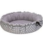 Pet Comfort Sunflower Çift Taraflı Gri Dot Peluş 85 cm Kedi ve Köpek Yatağı