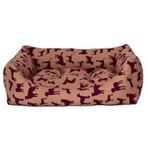 Pet Comfort Uniform Bej-Bordo M 60x70 cm Köpek Yatağı