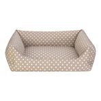 Pet Comfort Uniform Bej Puantiyeli L 70x60 cm Köpek Yatağı