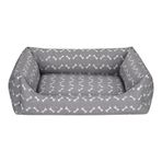 Pet Comfort Uniform Bone Gri-Beyaz Köpek Yatağı L 70X60cm