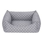 Pet Comfort Uniform Gri Puantiyeli S 50x40 cm Köpek Yatağı