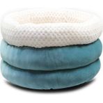 Pet Home Pet Yuvarlak Yatak Kediler Köpekler Kış Ev Uyku Sıcak Mat Pad - Mavi (Yurt Dışından) - 47 x 37 x 17 cm
