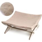 Pet Home Sıcak Kış Kedi Yatak Yumuşak Kediler Dayanıklı Ahşap Çerçeve ile Evcil Hayvanlar Hamak - Kahve (Yurt Dışından) - 33 x 17 x 11 cm