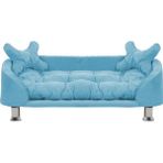 Pet Kybele Büyük Irk Köpek Yatağı 120 x 80 cm - Açık Mavi - 100 x 60 cm
