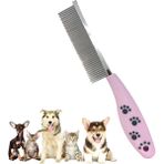 Pet Love Kedi Köpek Tüy Açma Tarağı Kıtık Topak Açıcı Ergonomik Plastik Saplı Tek Taraflı Bakım Metal Tarak - Lila